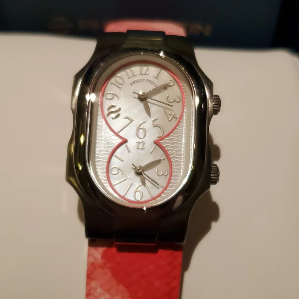 Philip stein host pick  sig small gorgeous dual time firm lowered 650 watch